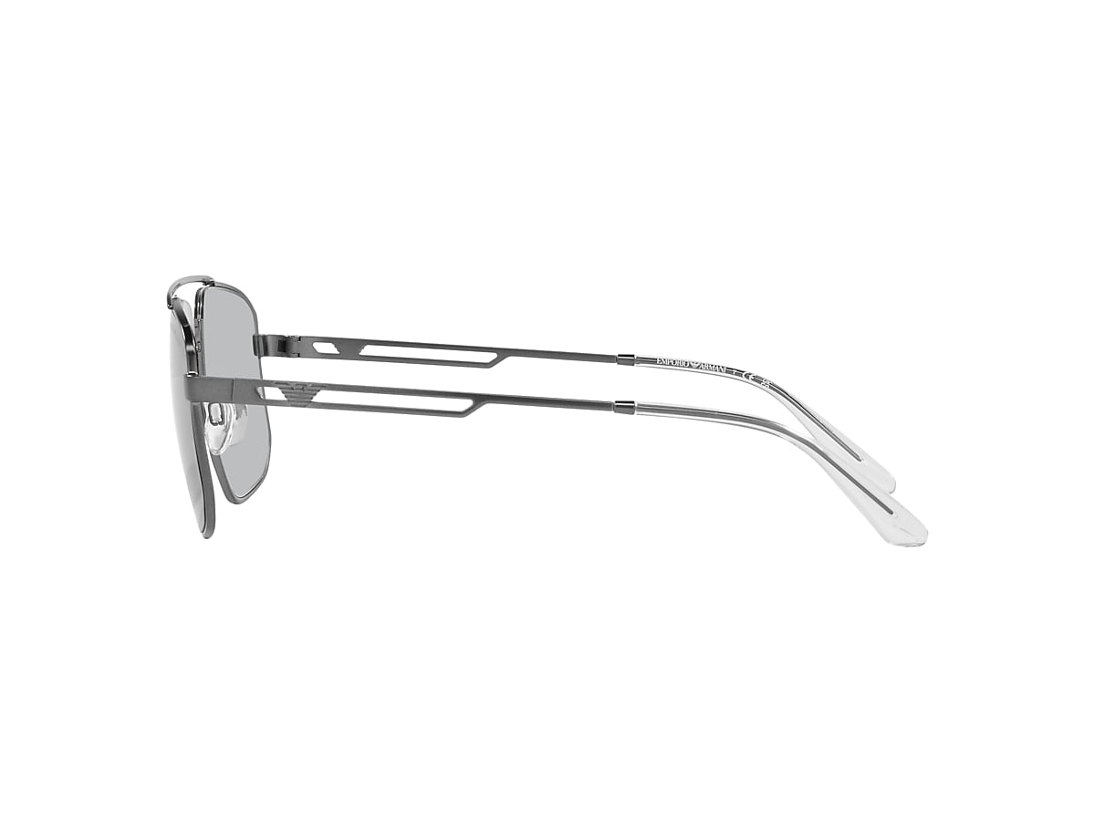 Emporio Armani EA2139 57 Hellgrau und Matt Gunmetal Sonnenbrillen 