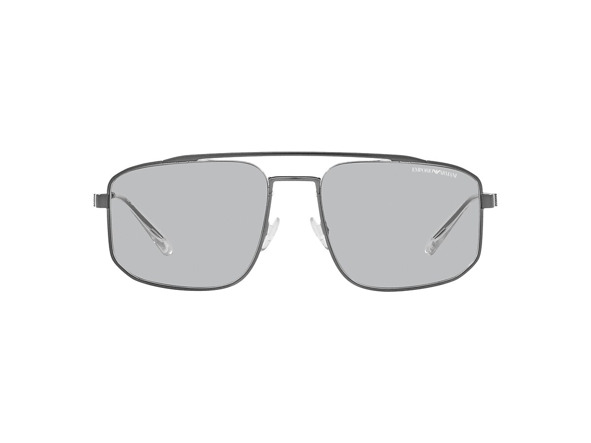 Emporio Armani EA2139 57 Hellgrau und Matt Gunmetal Sonnenbrillen  