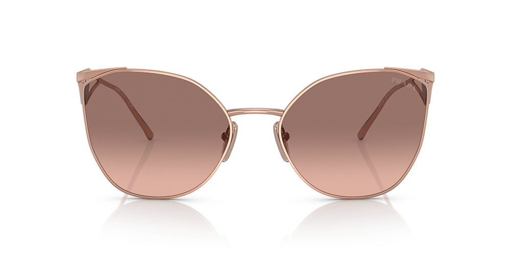 Prada PR 50ZS 59 Pink Gradient Dark Brown & Pink Gold Sunglasses