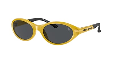 Polo Ralph Lauren PH4197U 56 Grey & Shiny Yellow Sunglasses