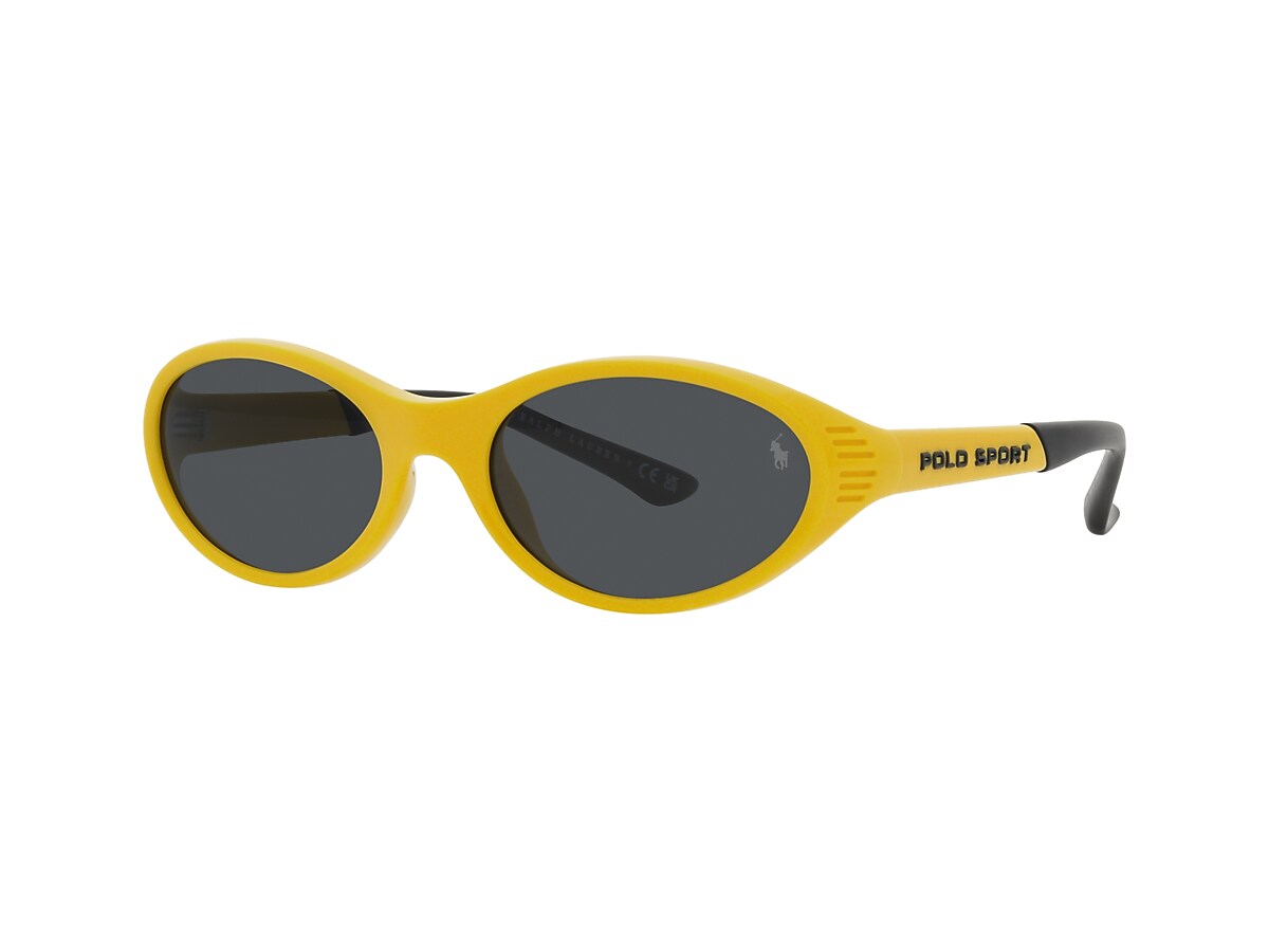 Polo Ralph Lauren PH4197U 56 Grey & Shiny Yellow Sunglasses