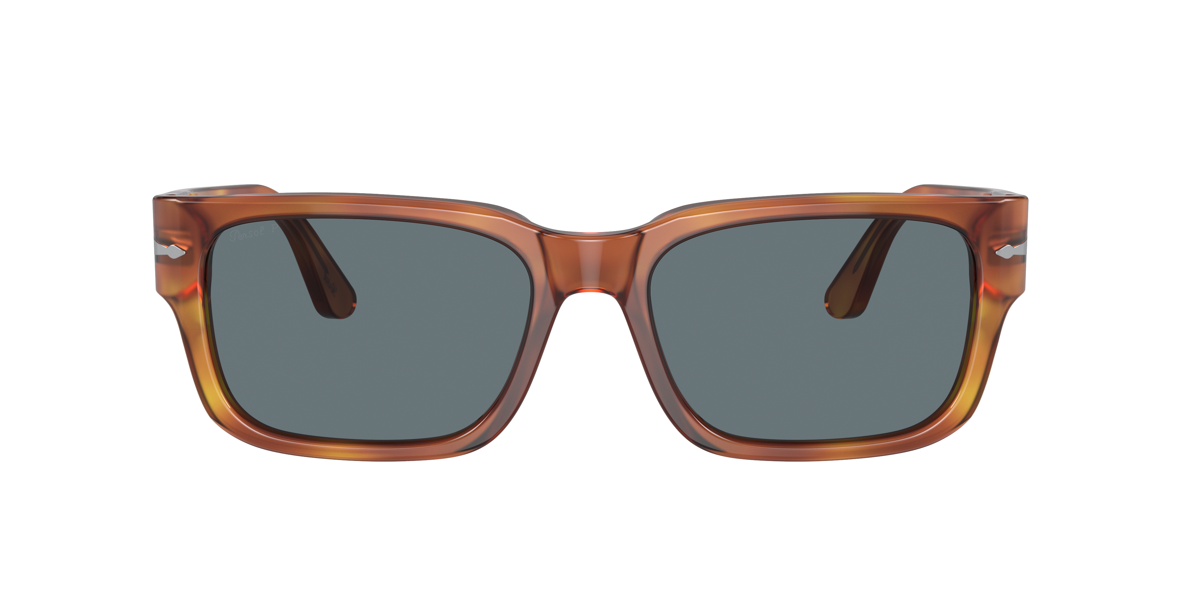 Shop Persol Man Sunglass Po3315s In Dark Blue Polarized