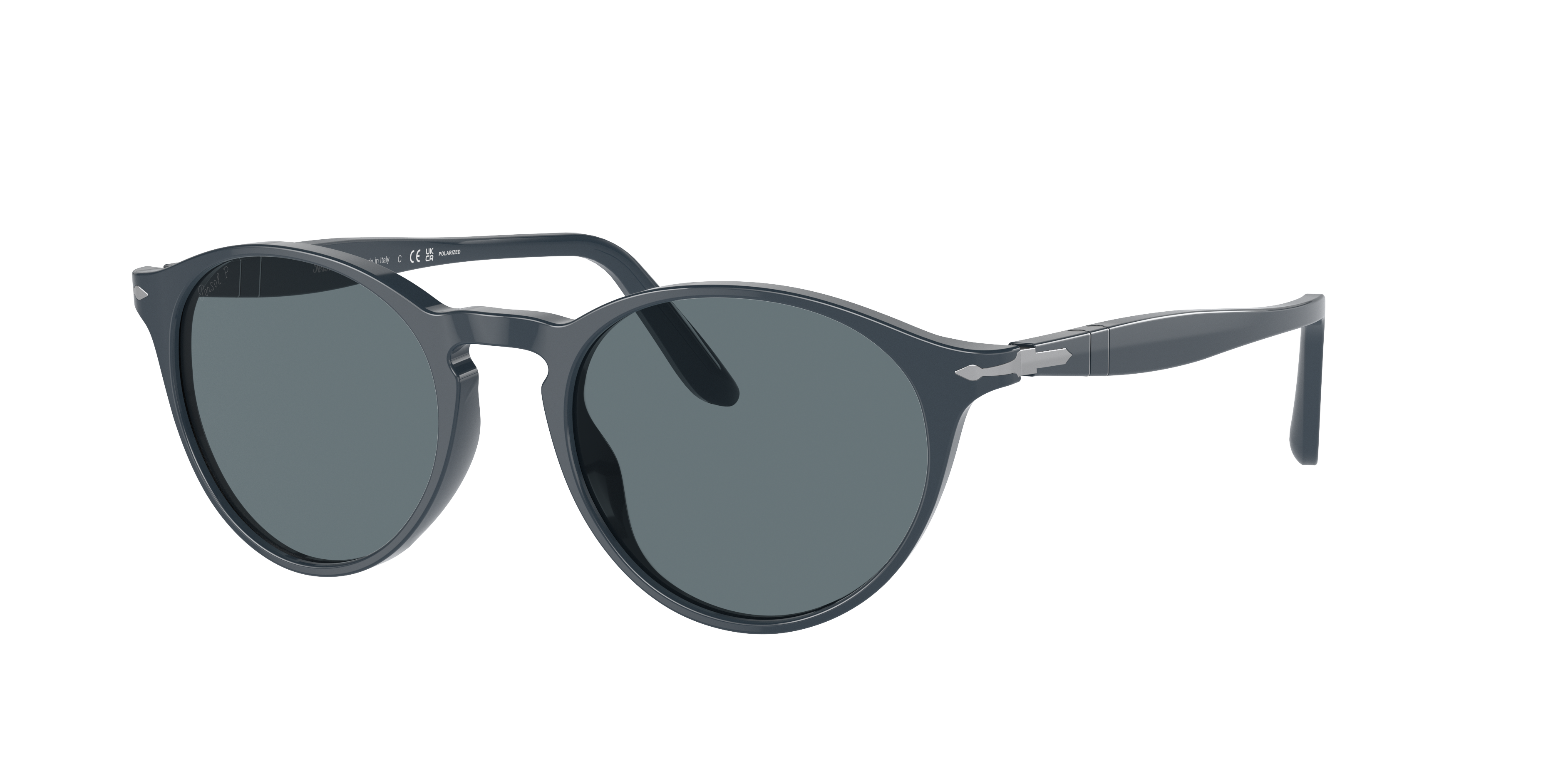 Shop Persol Man Sunglass Po3092sm In Dark Blue Polarized