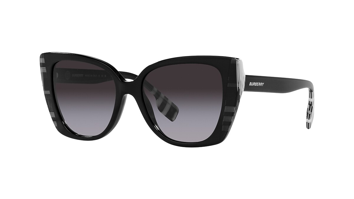 Burberry BE4393 Meryl 54 Grey Gradient & Black/Check White Black 