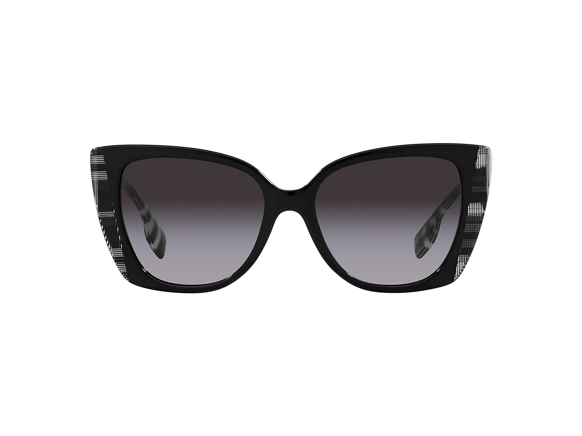 Burberry BE4393 Meryl 54 Grey Gradient & Black/Check White Black  