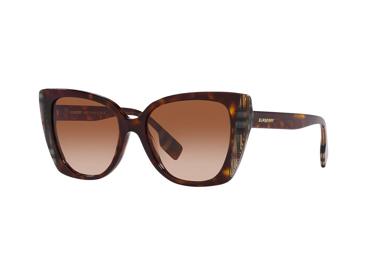 Burberry BE4393 Meryl 54 Brown Gradient & Dark Havana/Check Brown 