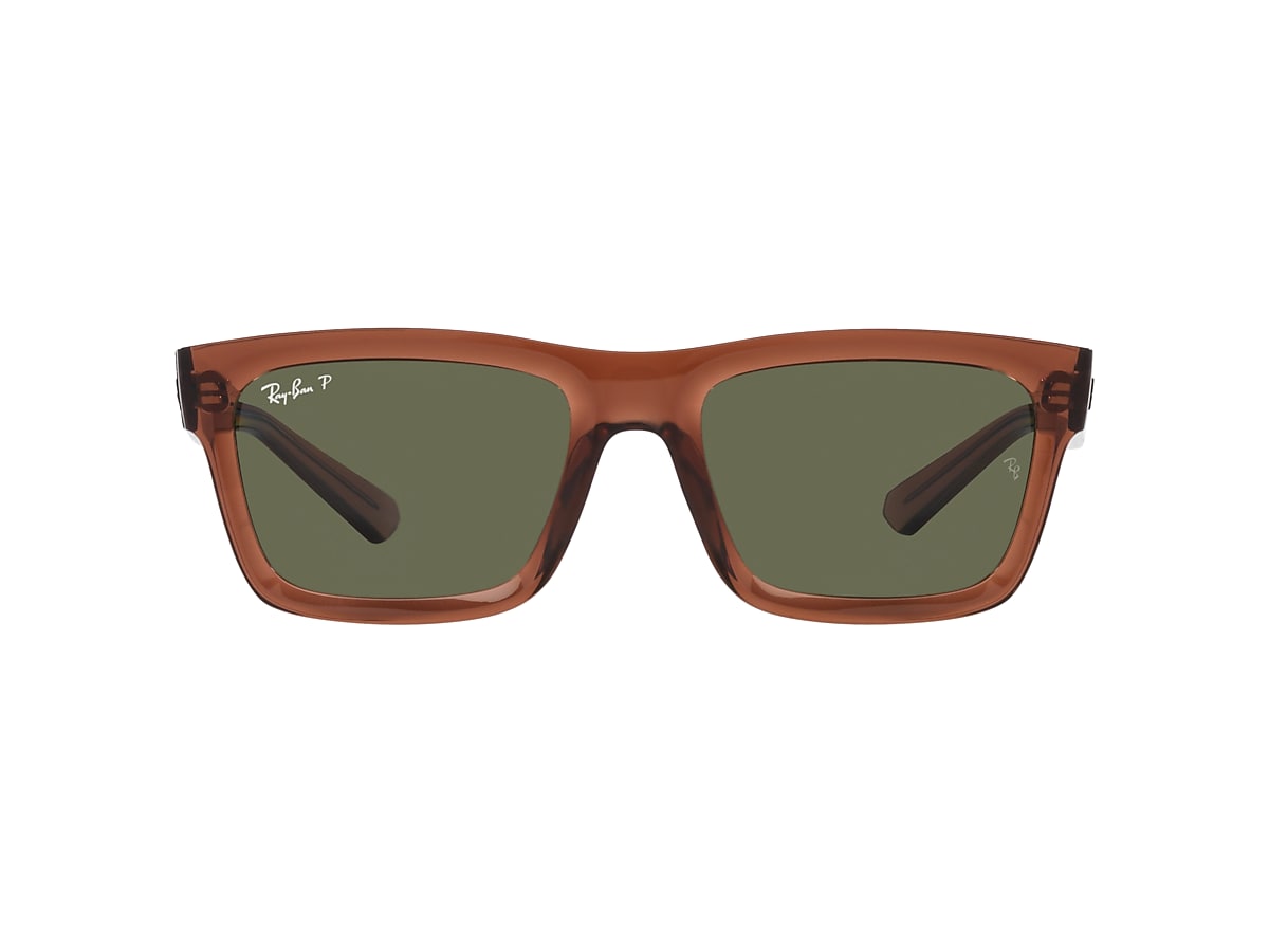 Ray-Ban RB4396 Warren Bio-Based 54 Dark & Transparent Brown Polarized Sunglasses | Hut USA