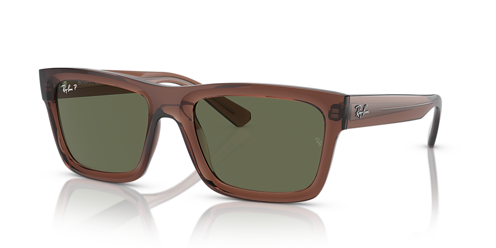 Ray Ban RB4396 Warren Bio Based 57 Dark Green Transparent Brown