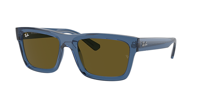 Ray-Ban RB4396 Warren Bio-Based 57 Brun & Transparent Vert