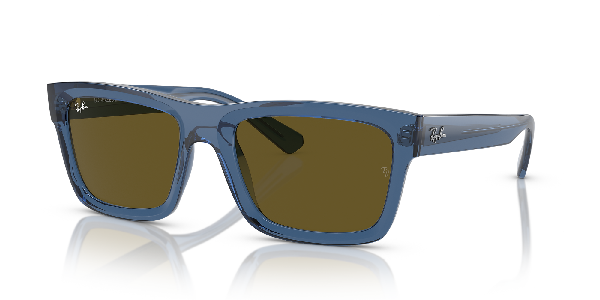 RayBan RB4396 Warren BioBased 54 Dark Brown & Transparent Dark Blue