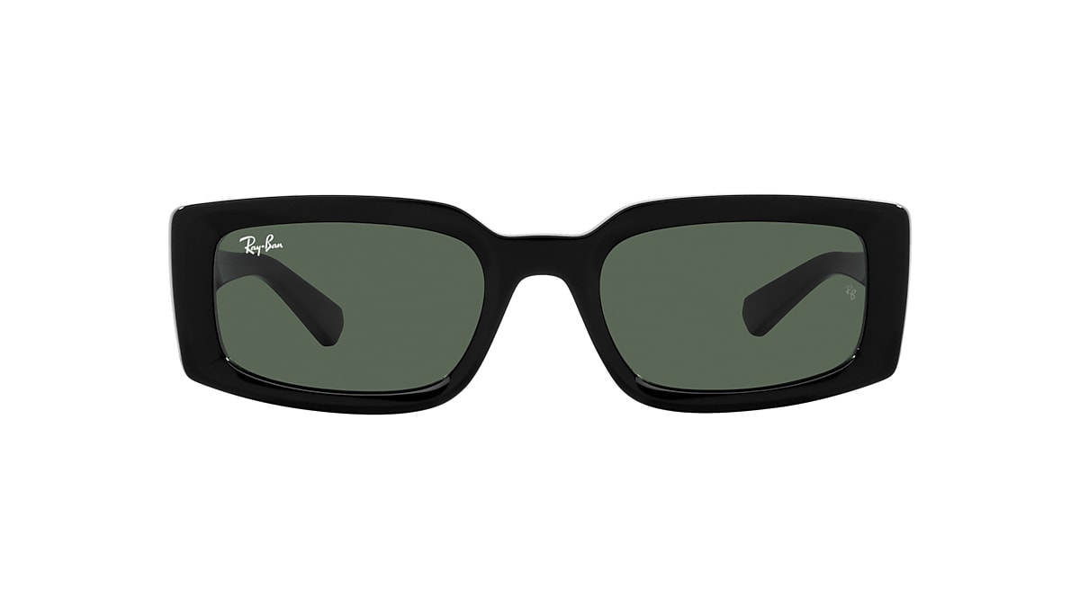 RAY-BAN RB4395 Black - Unisex Sunglasses, Dark Green Lens