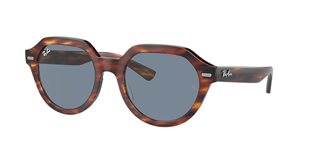 Ray-Ban RB4399 Gina 53 Blue & Striped Havana Sunglasses