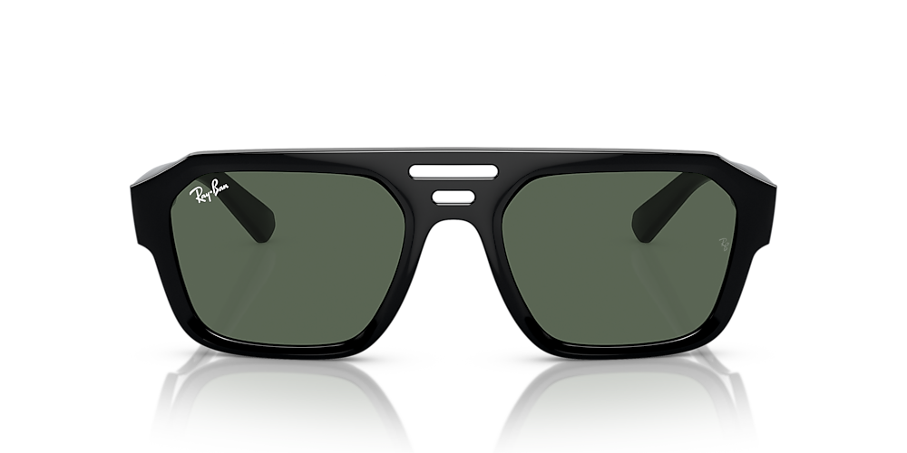 Ray-Ban RB4397 Corrigan Bio-Based 54 Dark Green & Black Sunglasses