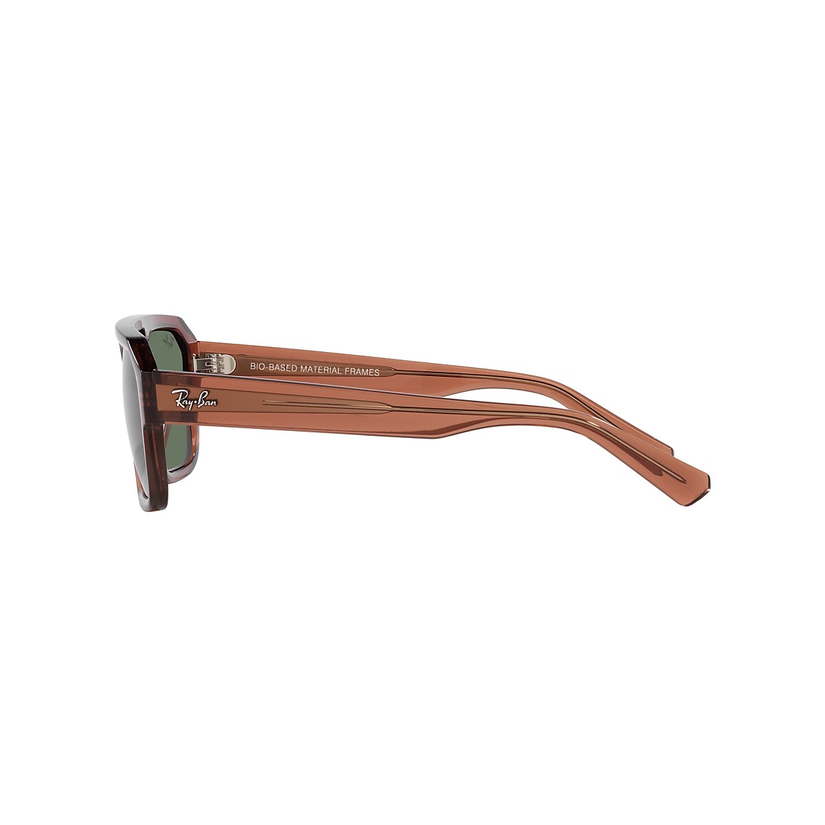 CORRIGAN BIO-BASED Sunglasses in Transparent Brown and Dark Green