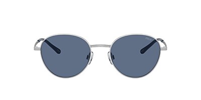 Polo Ralph Lauren PH3144 51 Blue & Semi-Shiny Silver Sunglasses