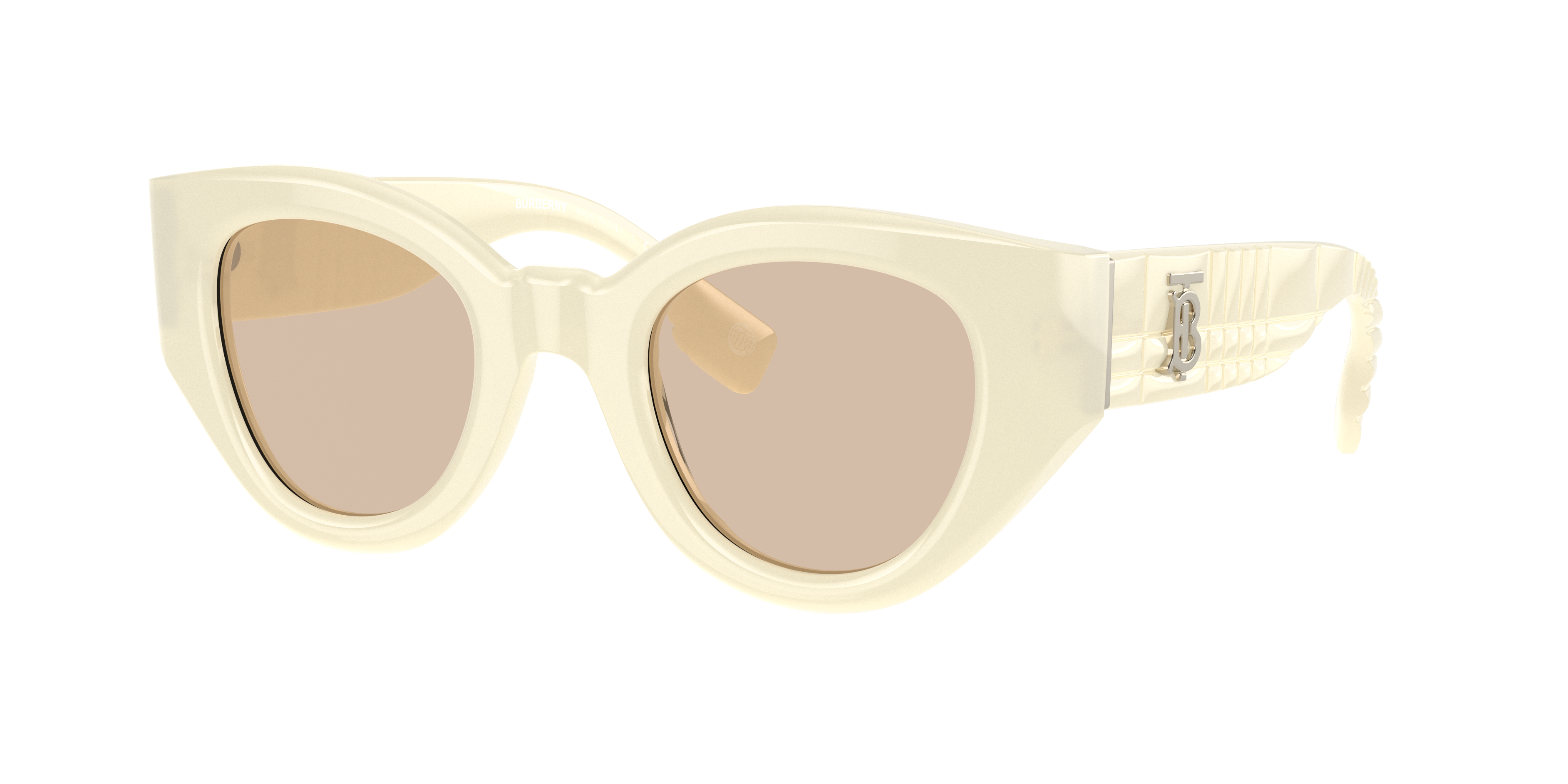 Shop Burberry Woman Sunglass Be4390 Meadow In Light Brown