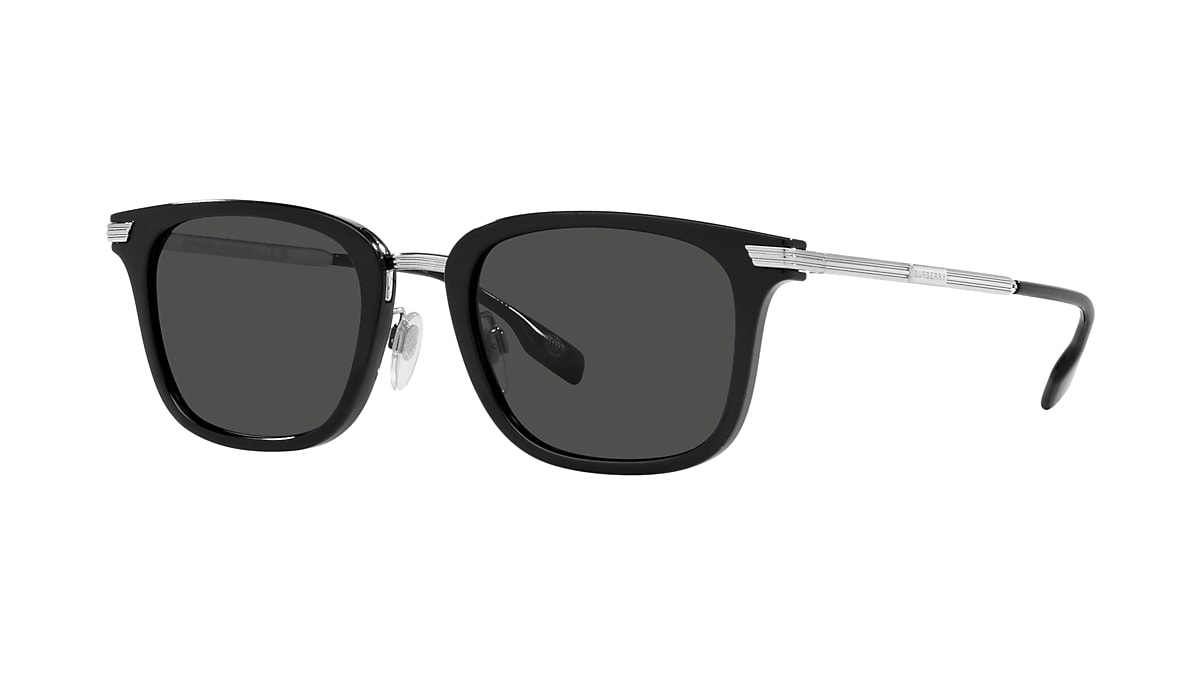 Burberry BE4395 Peter 51 Dark Grey & Black Sunglasses | Sunglass 