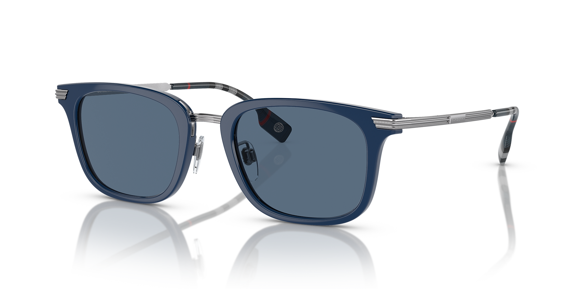 Burberry BE4395 Peter 51 Dark Blue & Blue Sunglasses | Sunglass Hut ...
