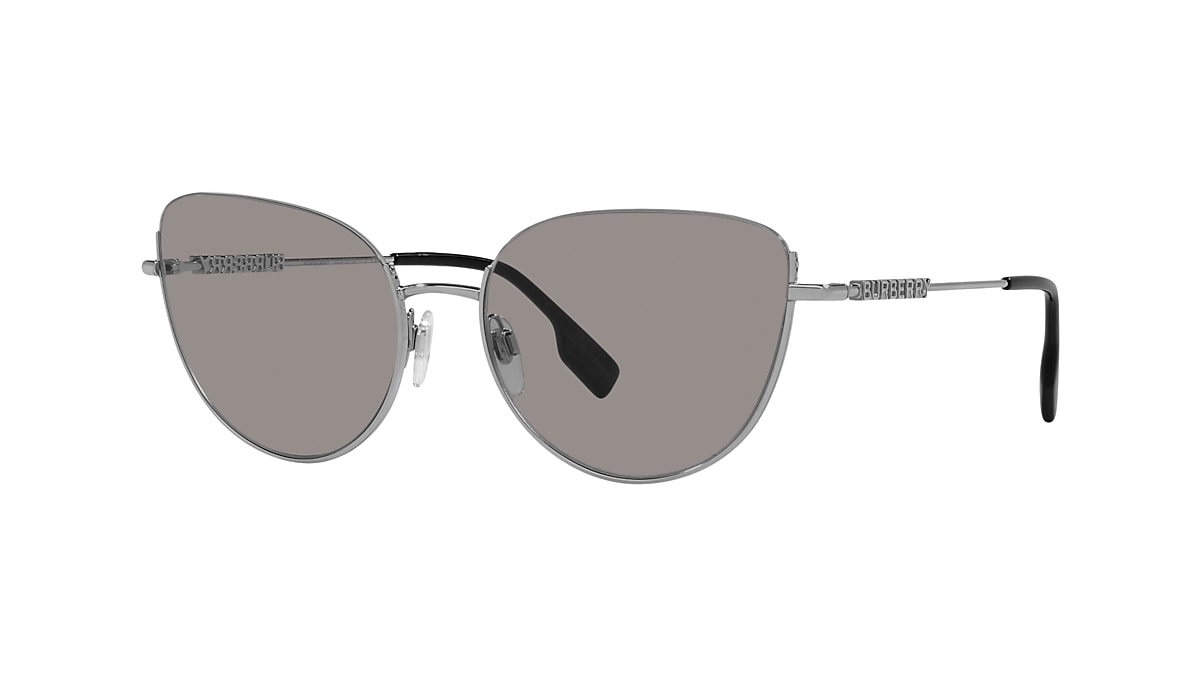 BURBERRY BE3144 Harper Silver - Woman Luxury Sunglasses, Photo Grey Lens