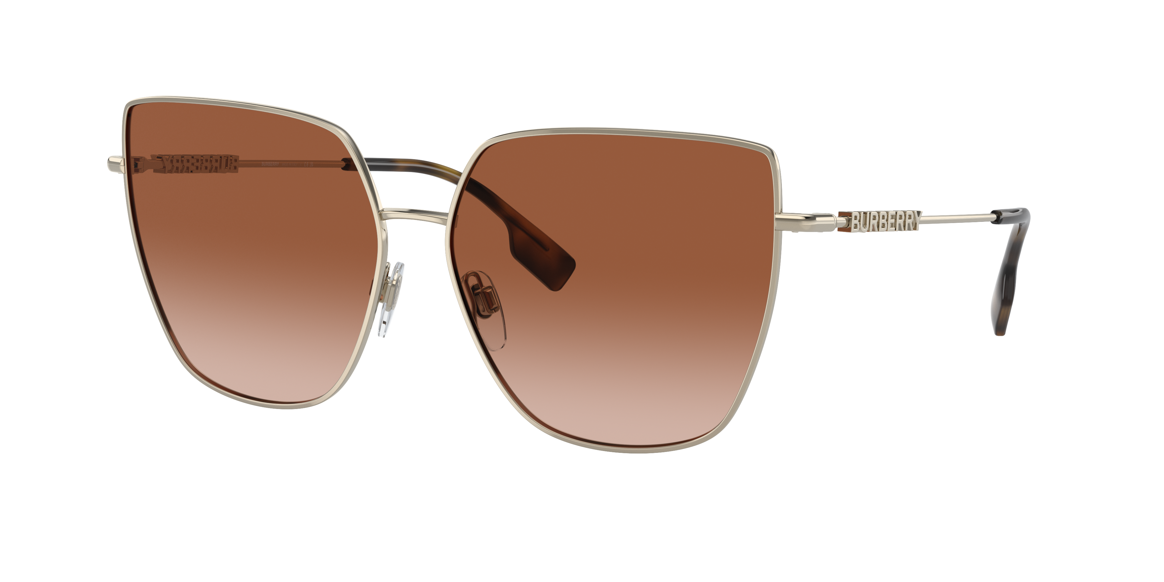 Shop Burberry Woman Sunglass Be3143 Alexis In Brown Gradient