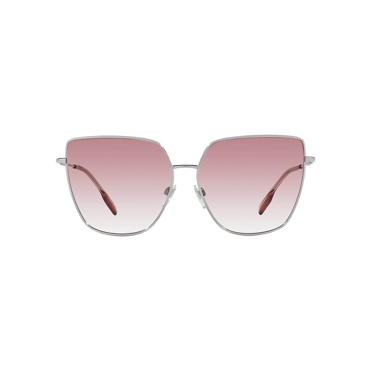 BURBERRY BE3143 Alexis Silver - Woman Luxury Sunglasses, Clear Gradient  Pink Lens