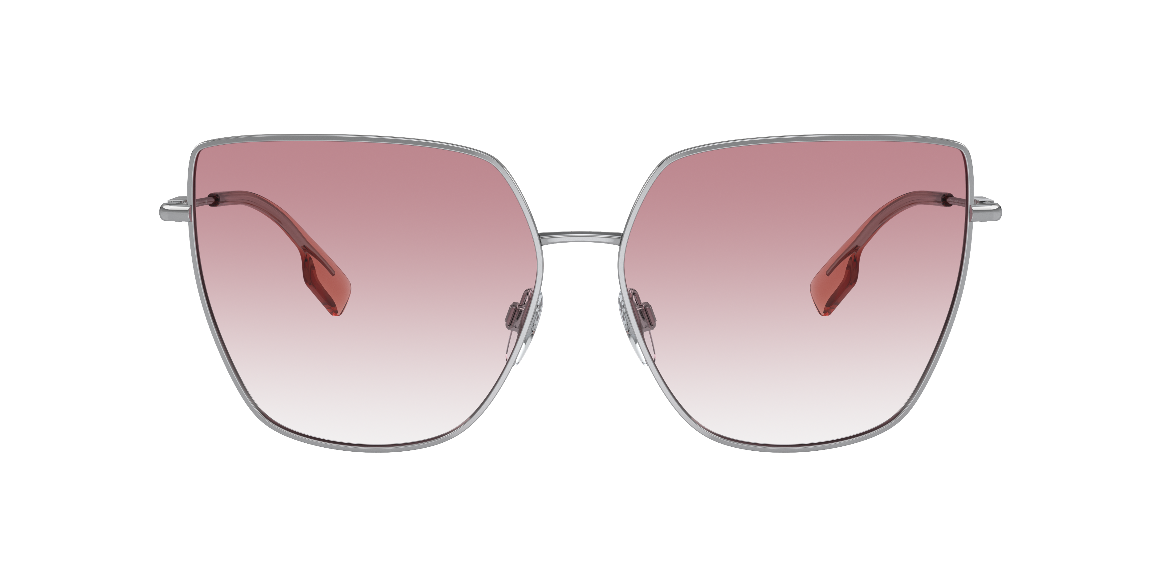 Shop Burberry Woman Sunglass Be3143 Alexis In Clear Gradient Pink