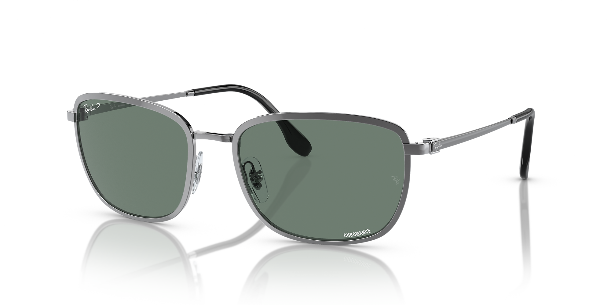 RayBan RB3705 Chromance 57 Grey & Gunmetal Polarised Sunglasses