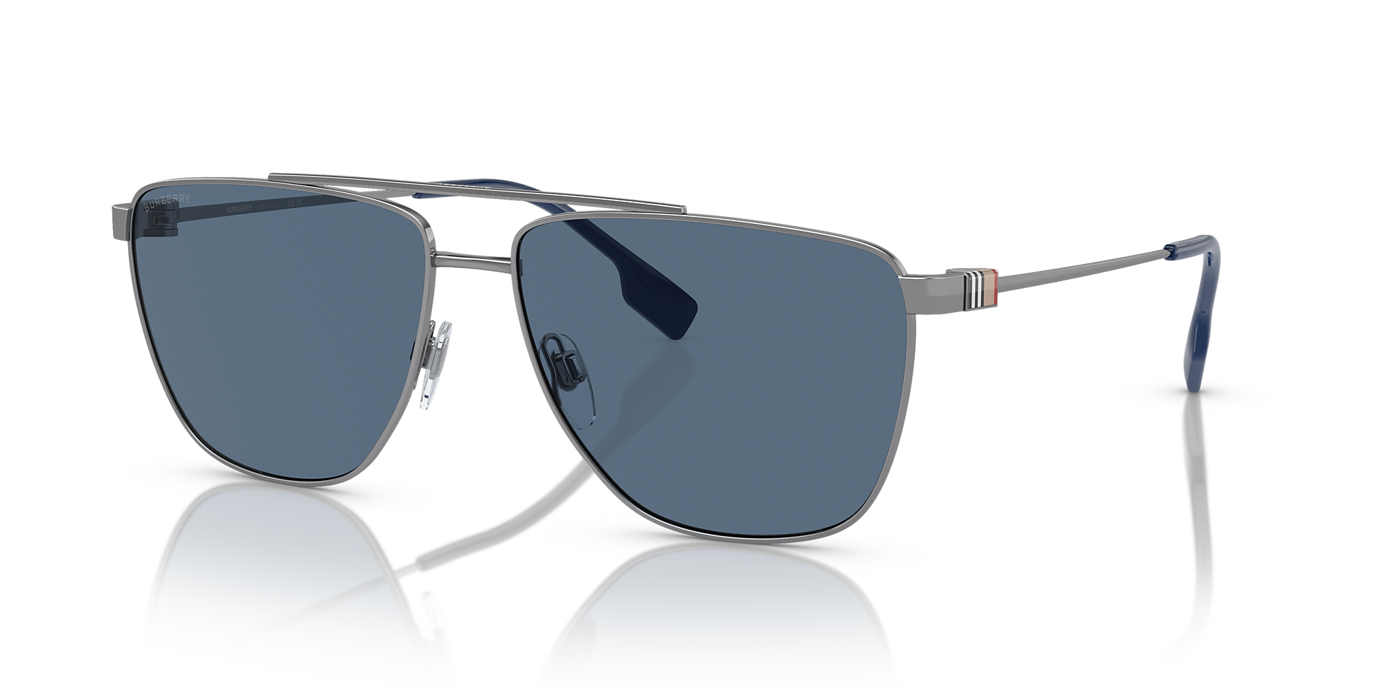 Burberry BE3141 Blaine 61 Dark Blue & Gunmetal Sunglasses | Sunglass ...