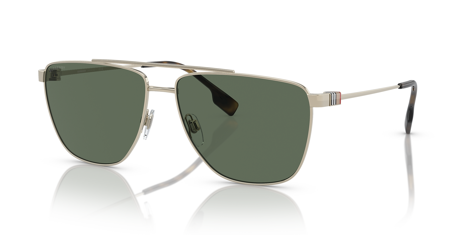 Burberry BE3141 Blaine 61 Dark Green & Light Gold Sunglasses Sunglass Hut Canada