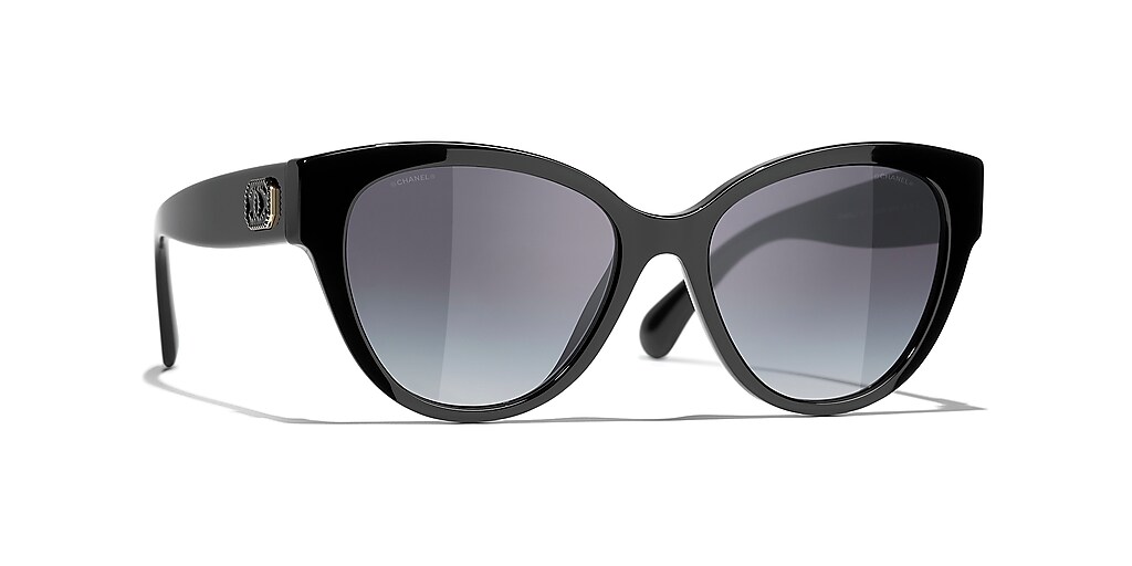 Chanel Butterfly Sunglasses CH5477 56 Gray & Black Sunglasses ...