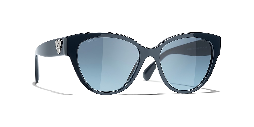 Chanel Butterfly Sunglasses CH5477 56 Blue & Blue Sunglasses | Sunglass ...