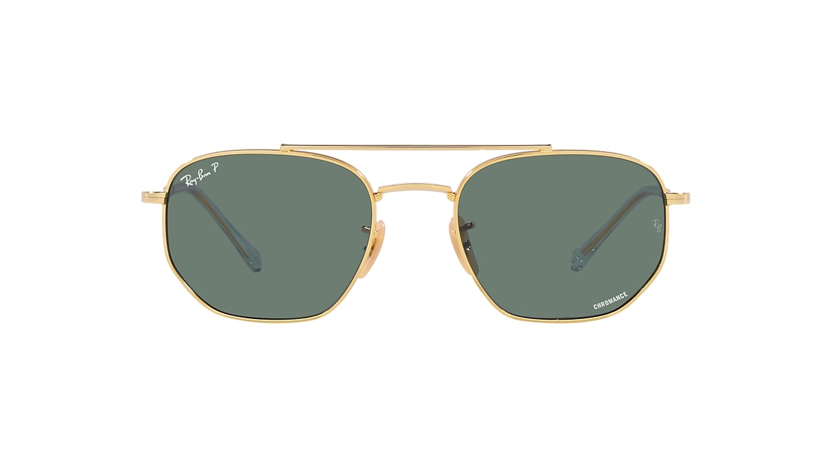 Ray-Ban RB3707 57 Grey & Gold Polarized Sunglasses | Sunglass