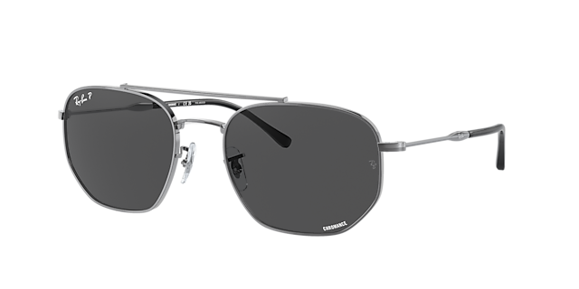 Ray-Ban RB3707 57 Grey & Gunmetal Polarized Sunglasses