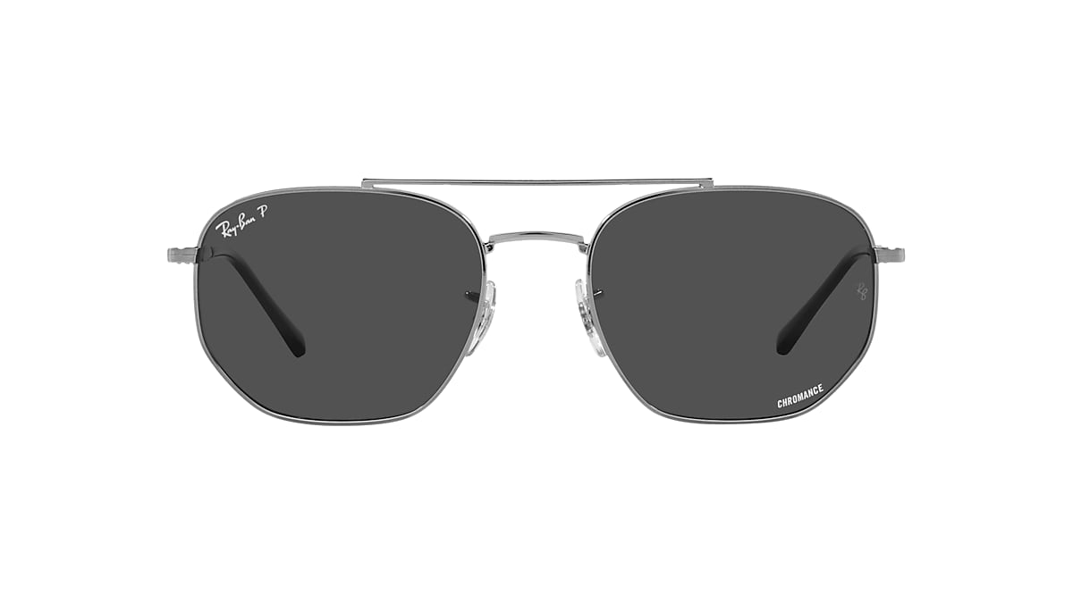 Ray-Ban RB3707 57 Grey & Gunmetal Polarized Sunglasses