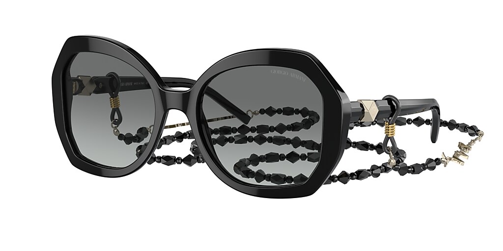 Giorgio Armani AR8180 54 Gradient Grey & Black Sunglasses | Sunglass ...