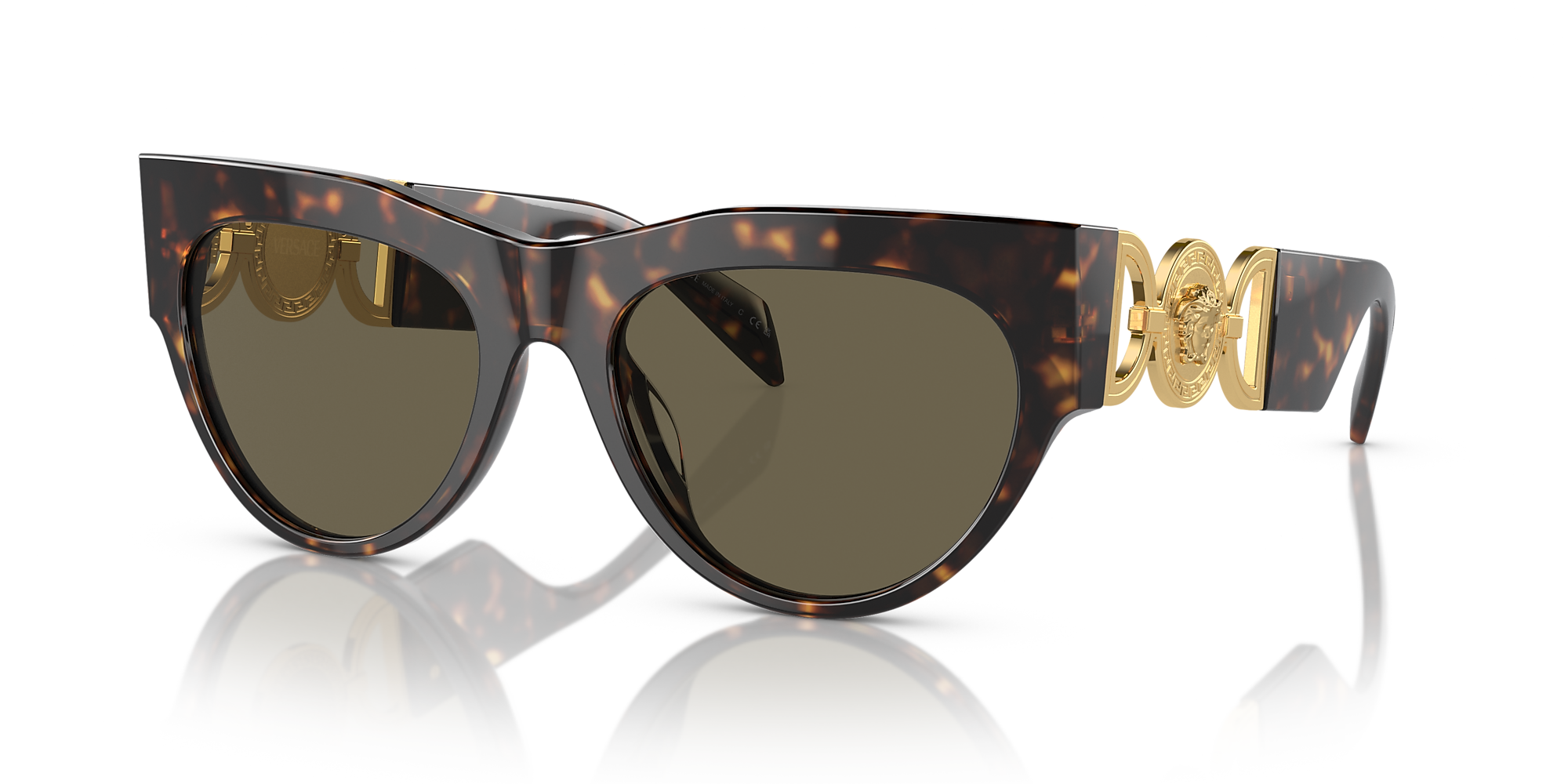 Versace VE4440U 56 Brown & Havana Sunglasses | Sunglass Hut USA