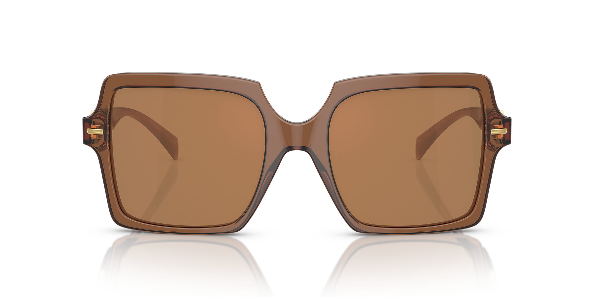 Versace VE4441 Transparent Brown / Brown Orange Metallic / Mirror image 2