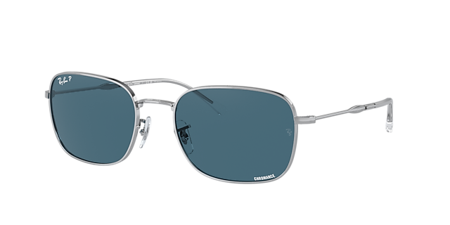 Ray-Ban RB3706 57 Blue & Silver Polarized Sunglasses | Sunglass