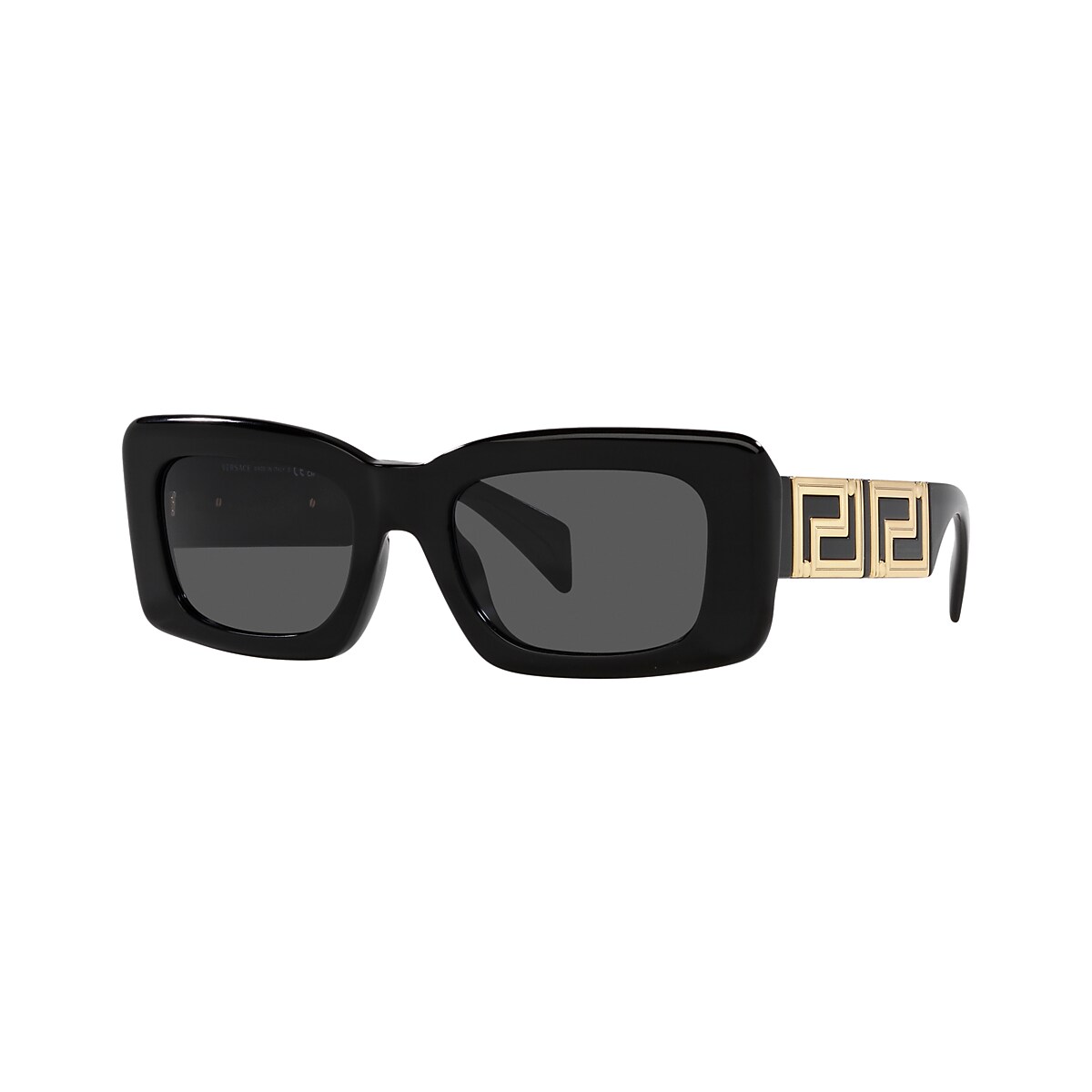 VERSACE VE4444U Black - Woman Luxury Sunglasses, Dark Grey Lens