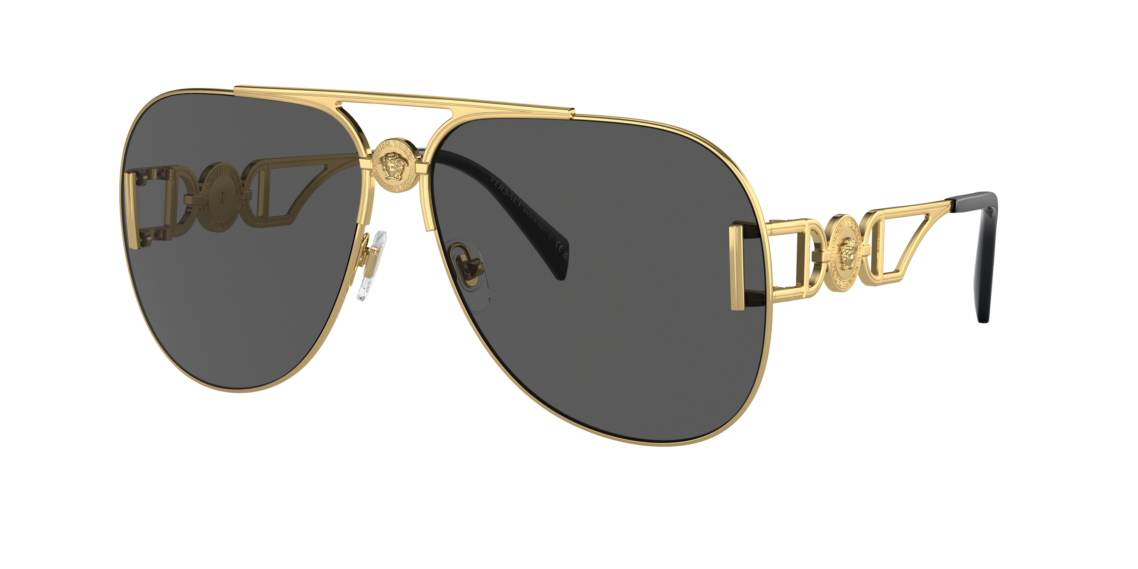 Versace Unisex Sunglasses Ve2255 In Dark Grey
