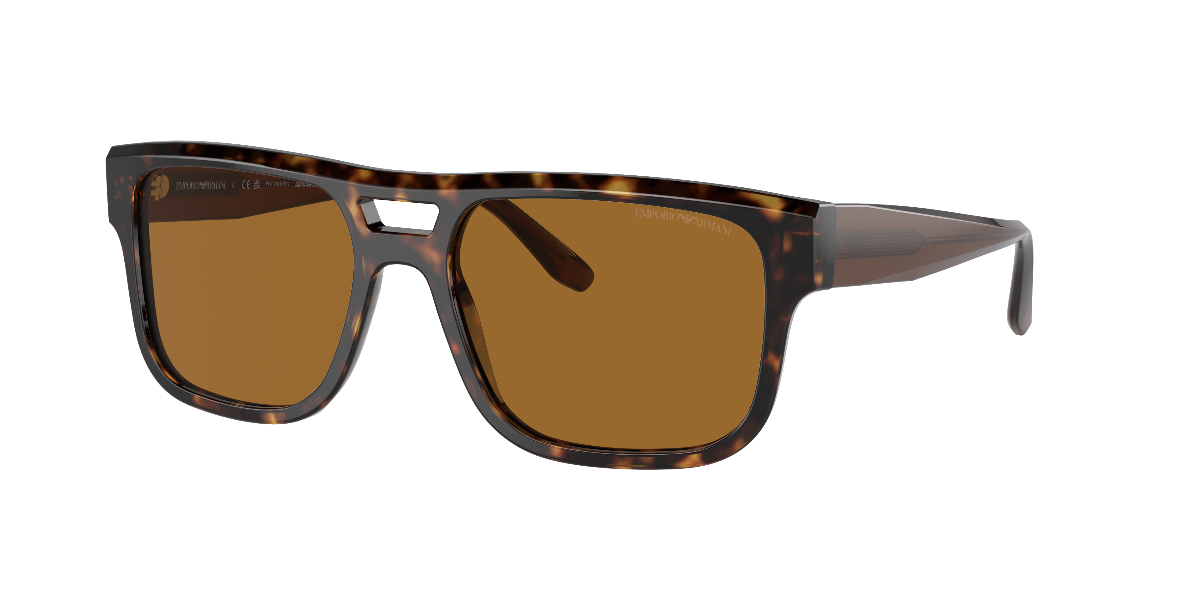 Shop Emporio Armani Man Sunglasses Ea4197 In Brown Polarized