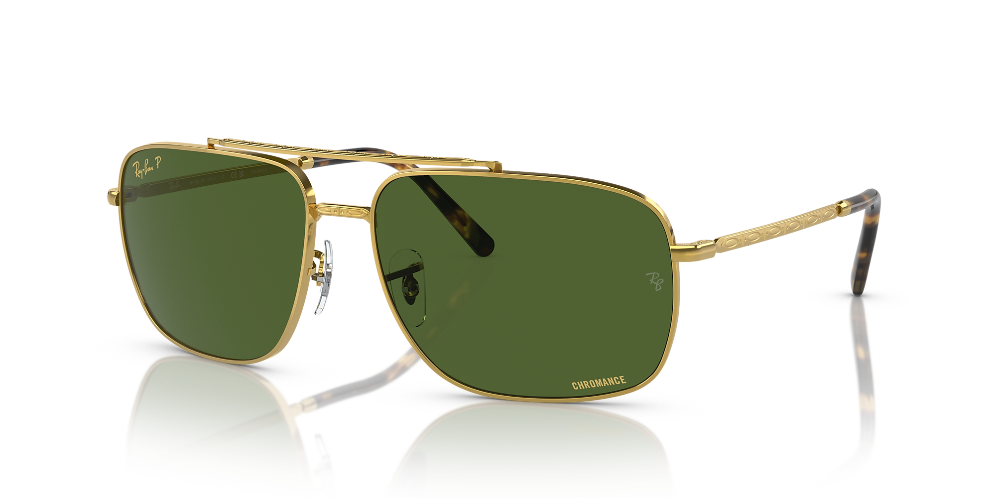 Ray Ban Rb3796 59 Dark Green And Gold Polarized Sunglasses Sunglass Hut Usa