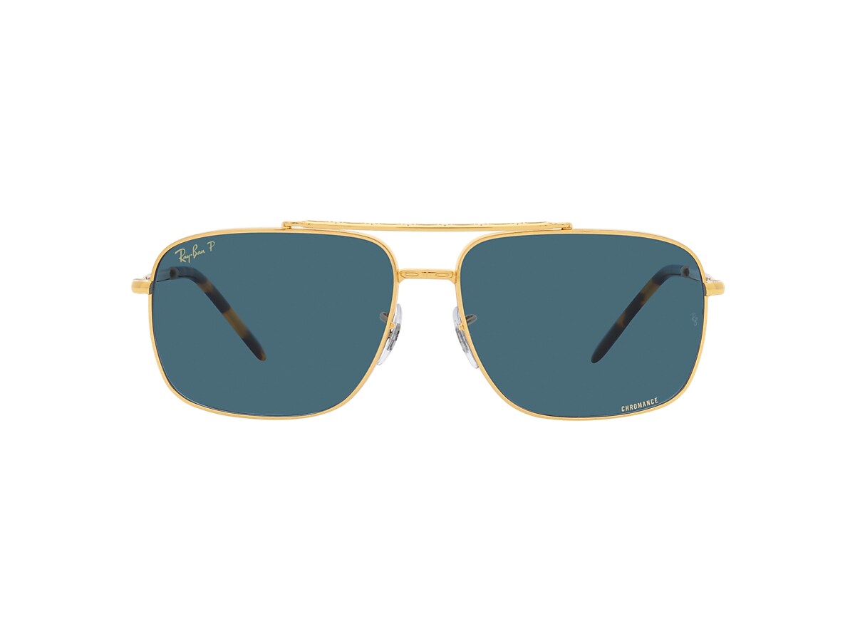 Ray-Ban RB3796 59 Blue & Gold Polarized Sunglasses | Sunglass Hut USA