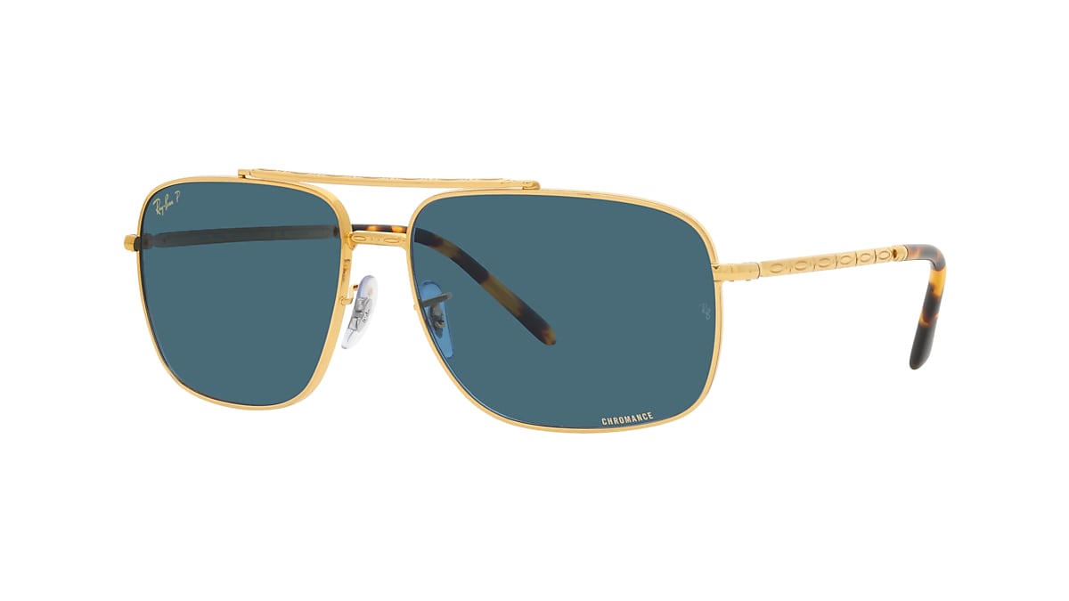 Ray-Ban RB3796 59 Blue & Gold Polarized Sunglasses | Sunglass