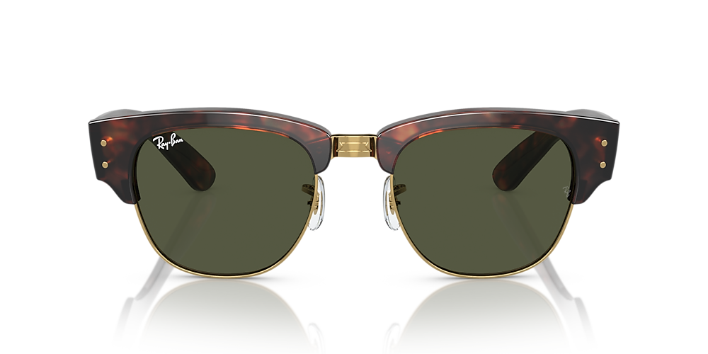 RB0316S Mega Clubmaster 53 Green & Tortoise Gold Sunglasses | Sunglass Hut USA