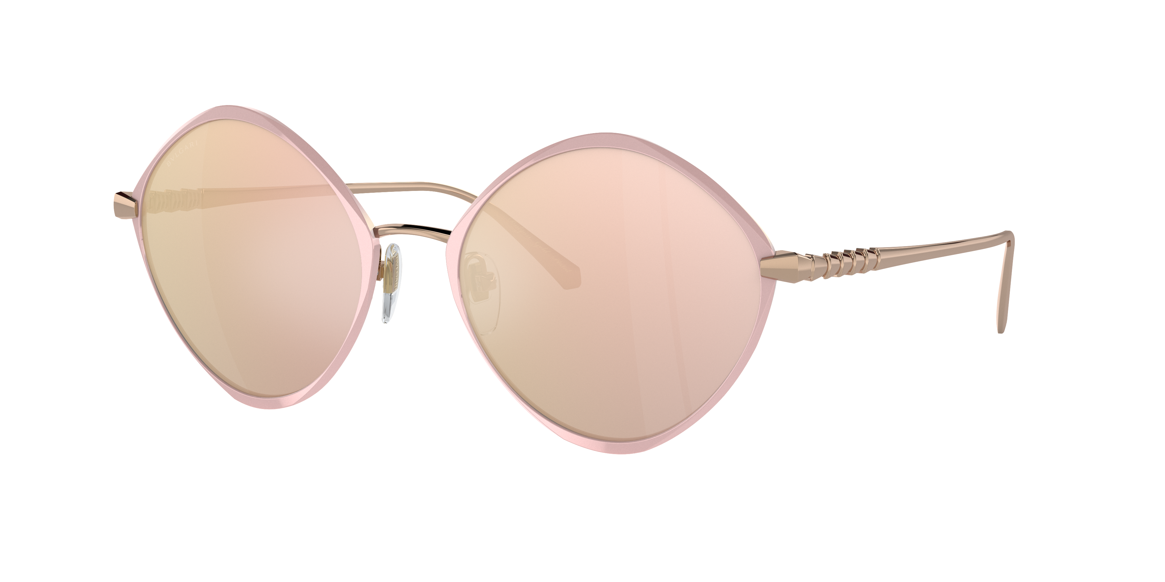 Bvlgari Women's Sunglasses, Bv6186k In Pink Mirror Rose Gold