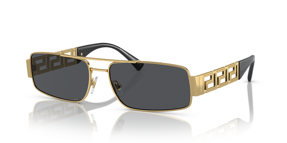 Versace VE2257 60 Dark Grey u0026 Gold Sunglasses | Sunglass Hut New Zealand