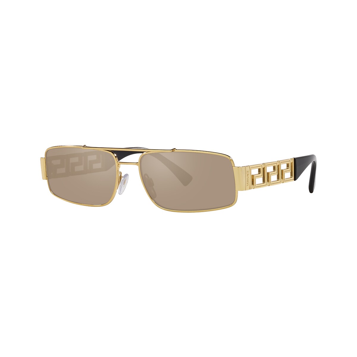 Versace VE2257 100271 Rectangle Sunglasses – Shiny Gold/Dark Green VE2257 Sunglasses - Versace Authorized Retailer | coolframes  main image 2