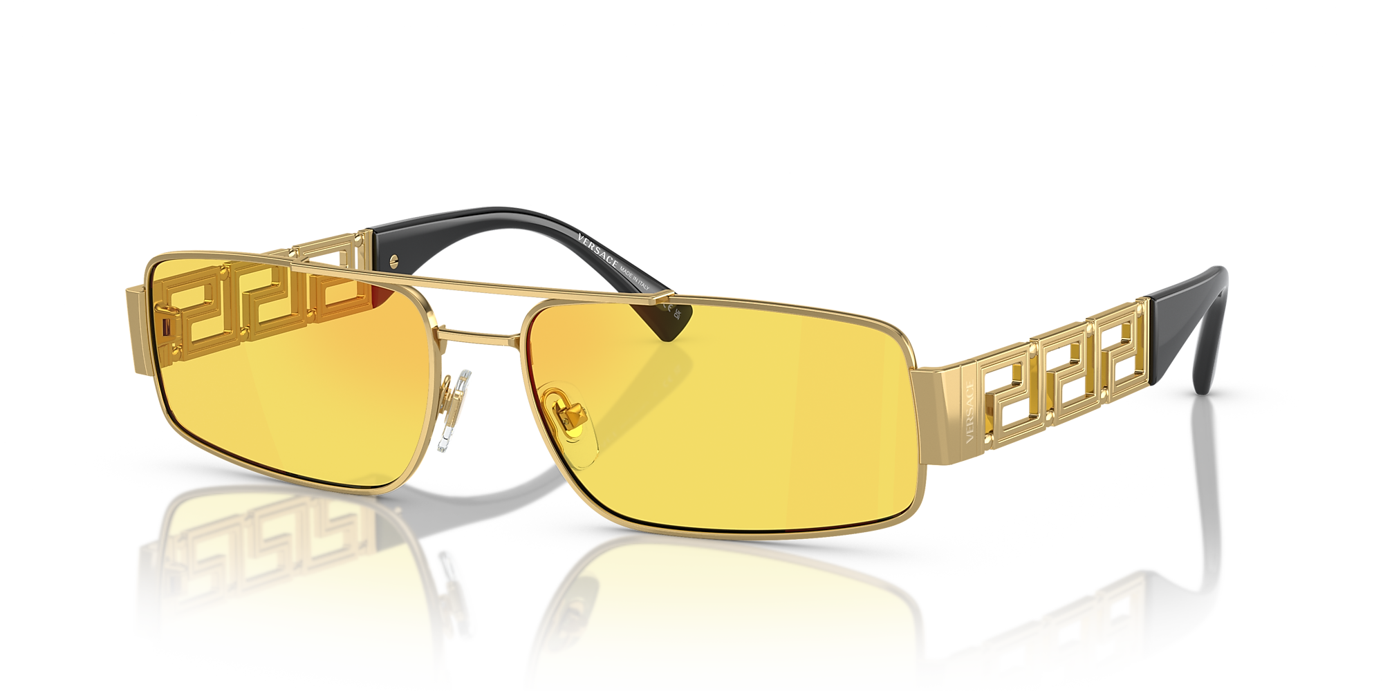 Versace VE2257 60 Yellow Mirror Red & Gold Sunglasses | Sunglass Hut Canada