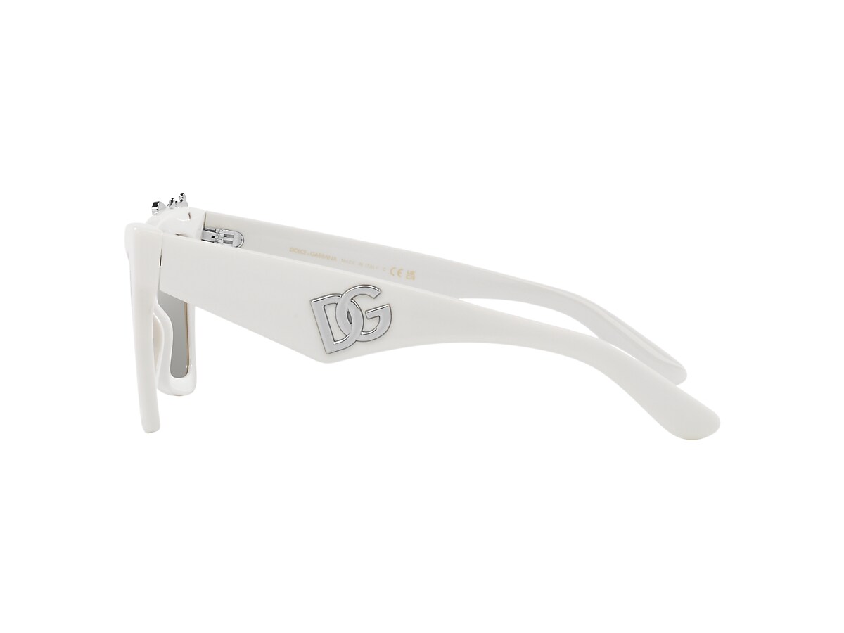 Dolce&Gabbana DG4434 51 Clear Mirror Silver & White Sunglasses 